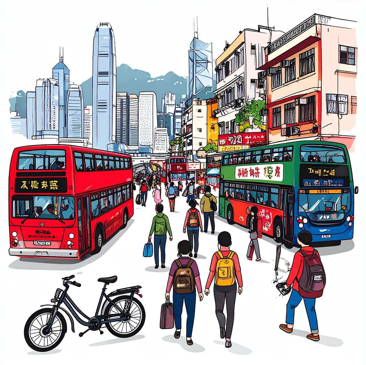 初中組《夜晚的維多利亞港》作品