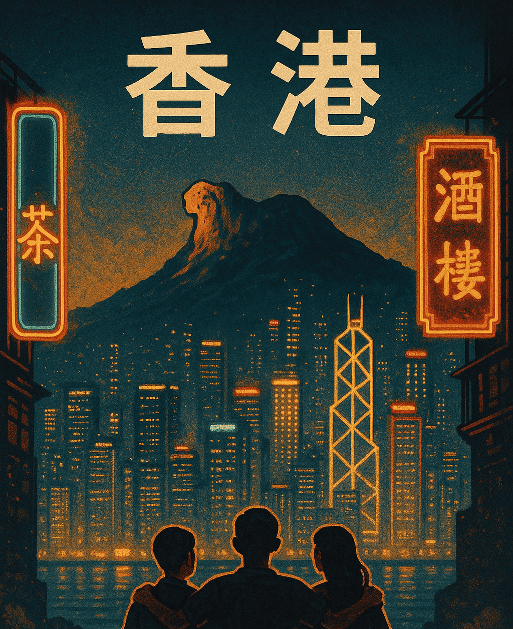 小學組《風起獅山，光照香江》作品